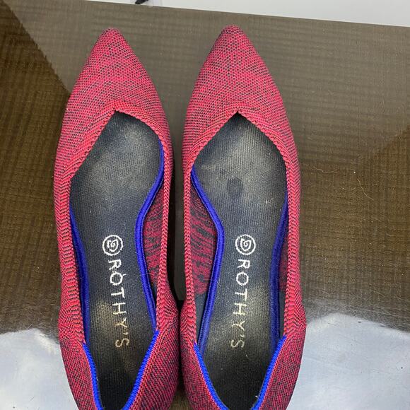 Rothy's The Point Crimson Heather Knit Ballet Flats Women's 11 - Picture 9 of 10